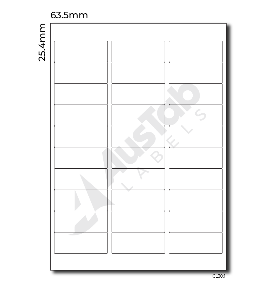 23 Labels per page (CL23:23)  Austab Labels In 16 Per Page Label Template