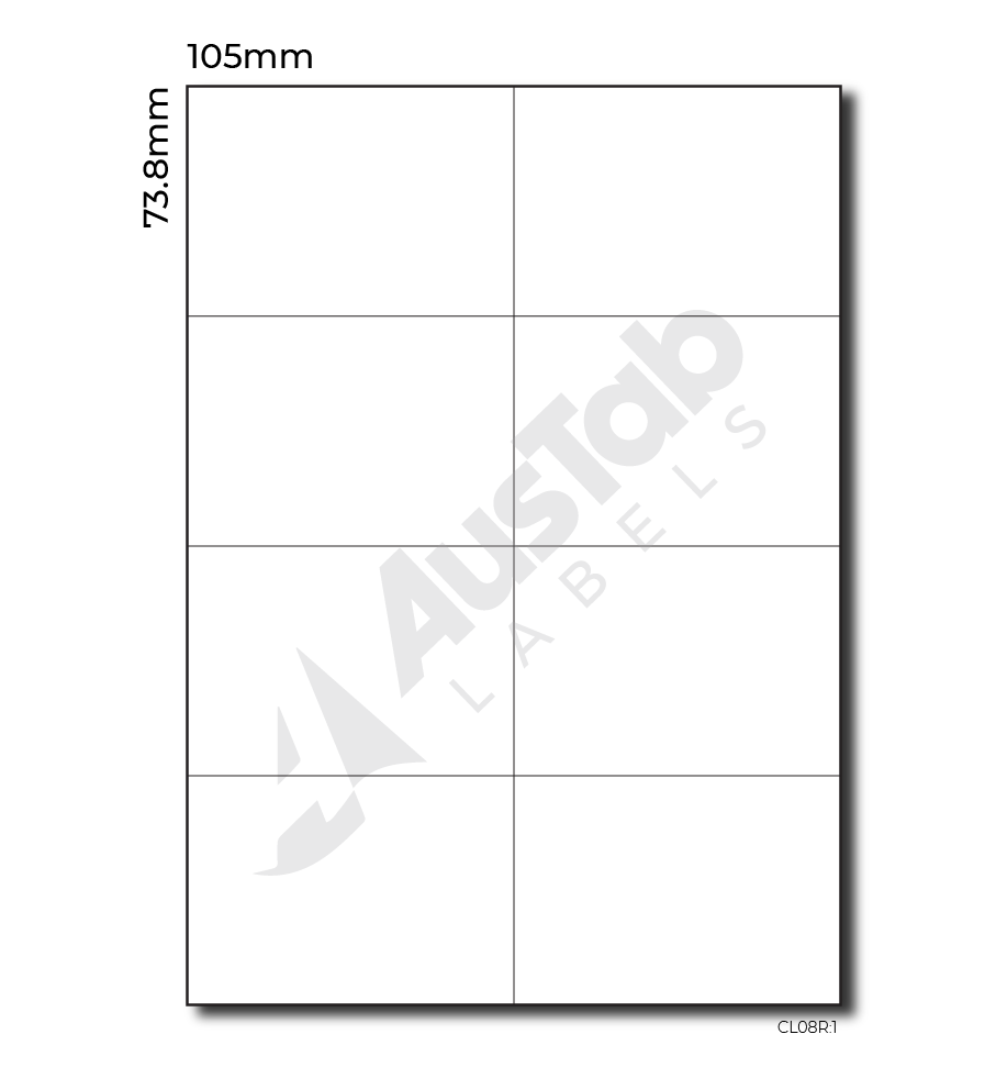 221 Labels per page REMOVABLE (CL0221R:21)  Austab Labels In Word Label Template 8 Per Sheet