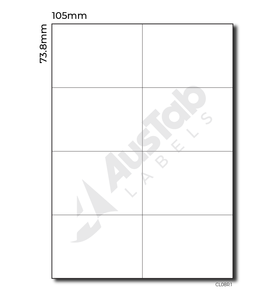 8 Labels Per Page Removable Cl08r 1 Austab Labels