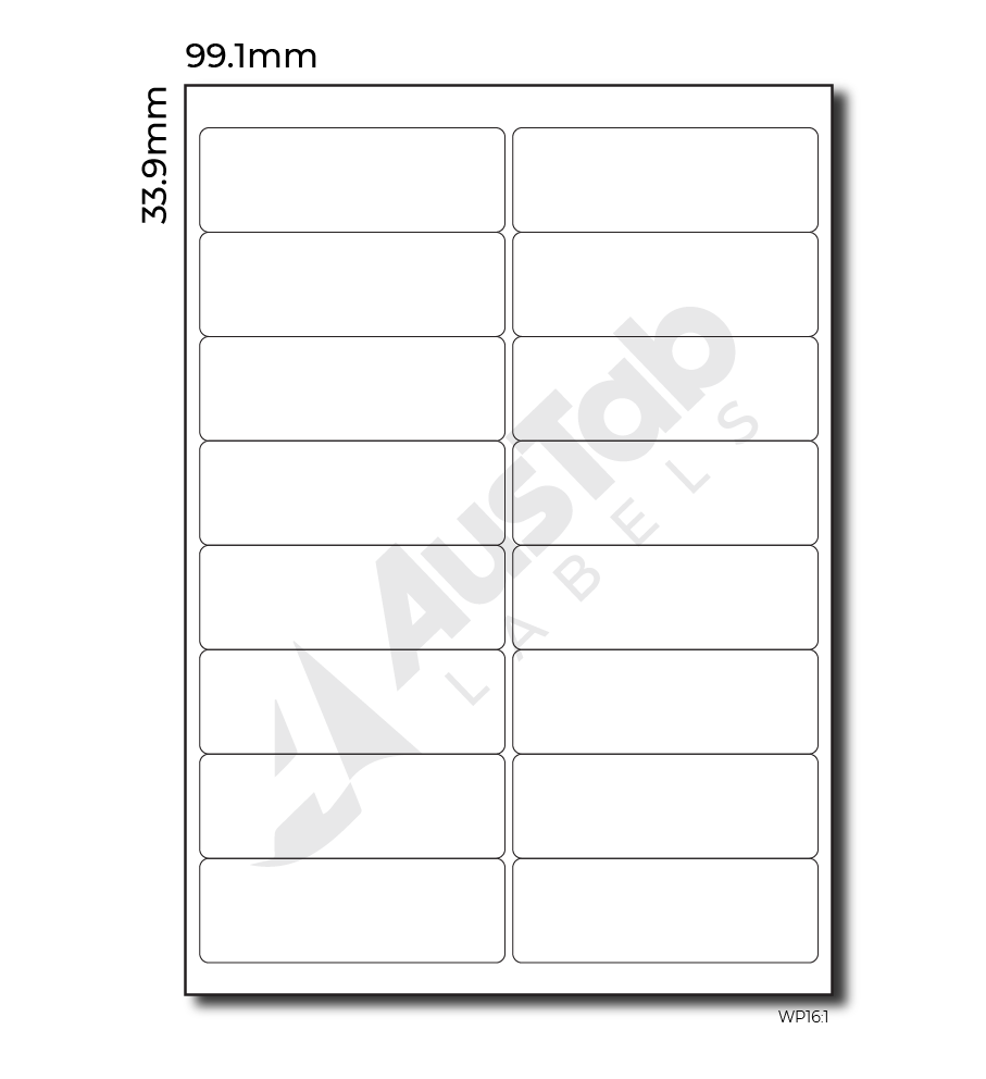 Labels 16 Per Page Template